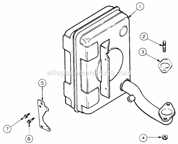 Exhaust Diagram and Parts List for 4815F 556C465M100 Cub Cadet Lawn Mower